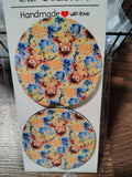 Highland cow car coasters